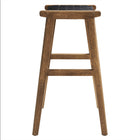Modway Saoirse Leather Wood Bar Stool Set of 2