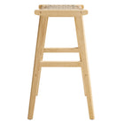 Modway Saoirse Woven Rope Wood Bar Stool Set of 2