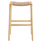Modway Saoirse Woven Rope Wood Bar Stool Set of 2