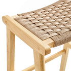 Modway Saoirse Woven Rope Wood Bar Stool Set of 2