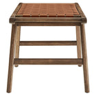 Modway Saoirse 47" Faux Leather Wood Bench
