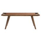Modway Saoirse 47" Faux Leather Wood Bench