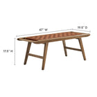 Modway Saoirse 47" Faux Leather Wood Bench