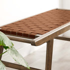Modway Saoirse 47" Faux Leather Wood Bench
