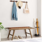 Modway Saoirse 47" Faux Leather Wood Bench