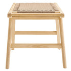 Modway Saoirse 47" Wove Rope Wood Bench