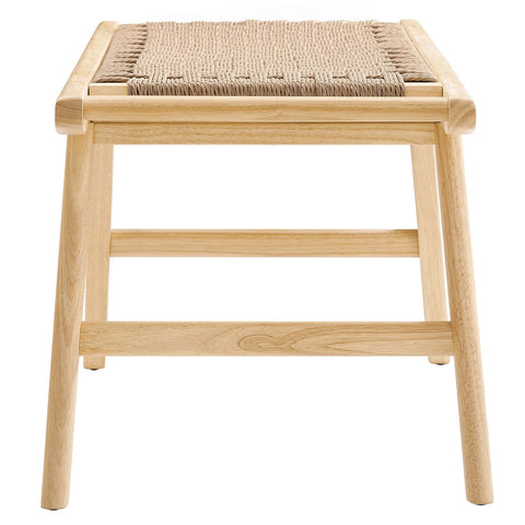 Modway Saoirse 47" Wove Rope Wood Bench  