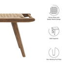 Modway Saoirse 47" Wove Rope Wood Bench