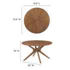 Modway Crossroads Round Wood Coffee Table