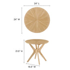 Modway Crossroads 24" Round Wood Side Table