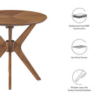 Modway Crossroads 24" Round Wood Side Table