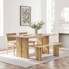Modway Amistad 72" Wood Dining Table and Bench Set