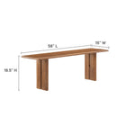 Modway Amistad 72" Wood Dining Table and Bench Set
