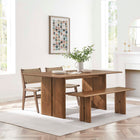Modway Amistad 72" Wood Dining Table and Bench Set