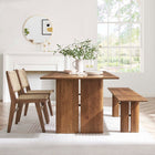 Modway Amistad 72" Wood Dining Table and Bench Set