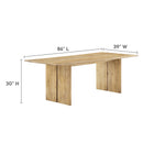Modway Amistad 86" Wood Dining Table and Bench Set