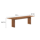 Modway Amistad 86" Wood Dining Table and Bench Set