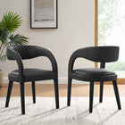 Modway Pinnacle Vegan Leather Dining Chair Set of 2