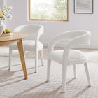 Modway Pinnacle Boucle Upholstered Dining Chair Set of 2