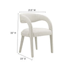 Modway Pinnacle Boucle Upholstered Dining Chair Set of 2