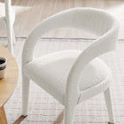 Modway Pinnacle Boucle Upholstered Dining Chair Set of 2