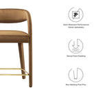 Modway Pinnacle Performance Velvet Counter Stool Set of 2