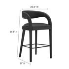 Modway Pinnacle Vegan Leather Bar Stool Set of 2