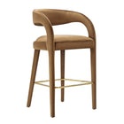Modway Pinnacle Performance Velvet Bar Stool Set of 2