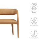 Modway Pinnacle Vegan Leather Accent Bench