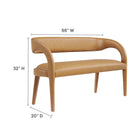 Modway Pinnacle Vegan Leather Accent Bench