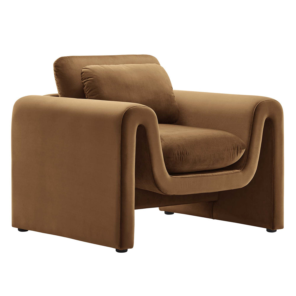 Modway Waverly Performance Velvet Armchair  
