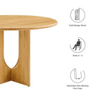 Modway Rivian Round 48" Wood Dining Table