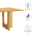 Modway Rivian Rectangular 70" Wood Dining Table