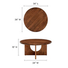 Modway Rivian Round 34" Coffee Table
