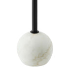 Modway Aliza Round White Marble Side Table