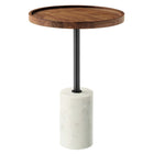 Modway Amina Round Acacia Wood Side Table  
