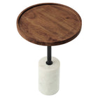 Modway Amina Round Acacia Wood Side Table