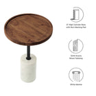 Modway Amina Round Acacia Wood Side Table