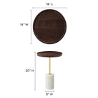 Modway Amina Round Acacia Wood Side Table