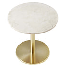Modway Viva Round White Marble Side Table