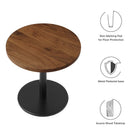 Modway Viva Round Acacia Wood Side Table