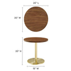 Modway Viva Round Acacia Wood Side Table