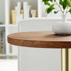 Modway Viva Round Acacia Wood Side Table