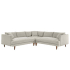 Modway Zoya 3 Piece Down Filled Overstuffed Sectional Sofa  