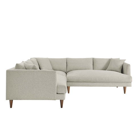 Modway Zoya 3 Piece Down Filled Overstuffed Sectional Sofa  