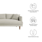 Modway Zoya 3 Piece Down Filled Overstuffed Sectional Sofa
