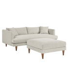 Modway Zoya Down Filled Overstuffed Sofa and Ottoman Set  