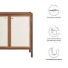 Modway Capri 33" Wood Grain Storage Cabinet