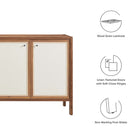 Modway Capri 65" Wood Grain Sideboard Storage Cabinet