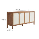 Modway Capri 65" Wood Grain Sideboard Storage Cabinet